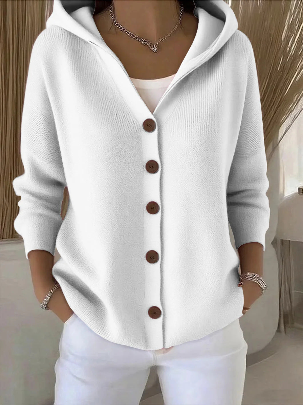 Rosalie - Gilet in Maglia à Capuche