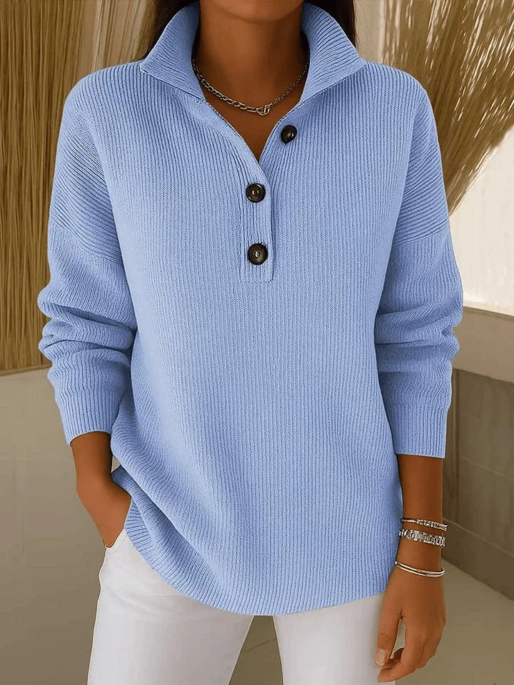 Apolline - Maglione Polo à Col en Pointe