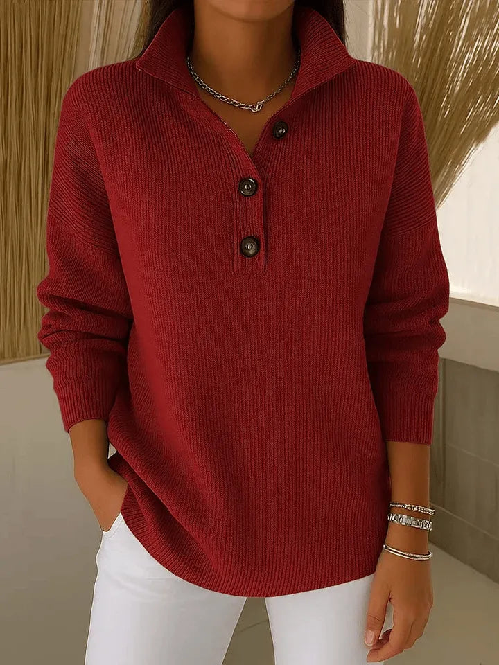 Apolline - Maglione Polo à Col en Pointe