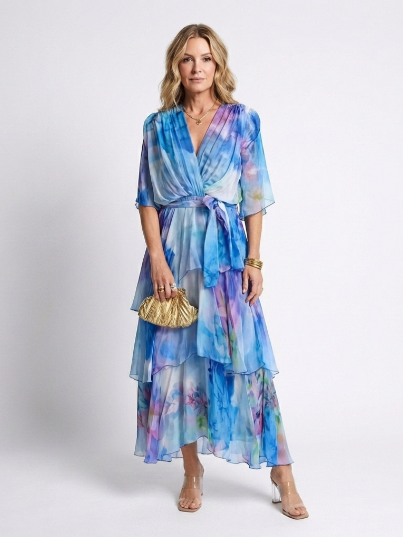 Abito maxi à décolleté Calista