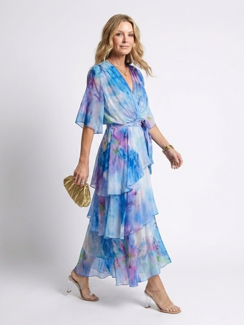 Abito maxi à décolleté Calista