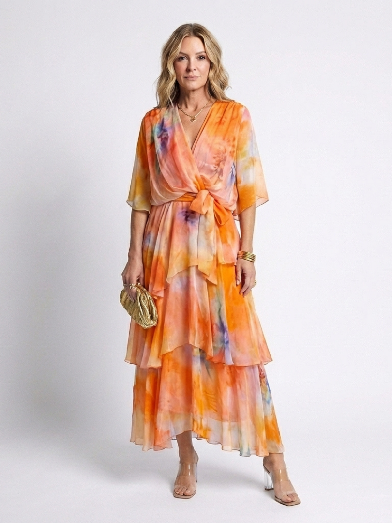 Abito maxi à décolleté Calista