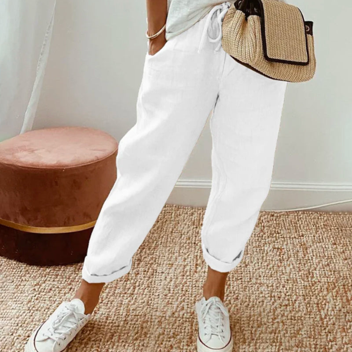 Pantaloni élégant coton