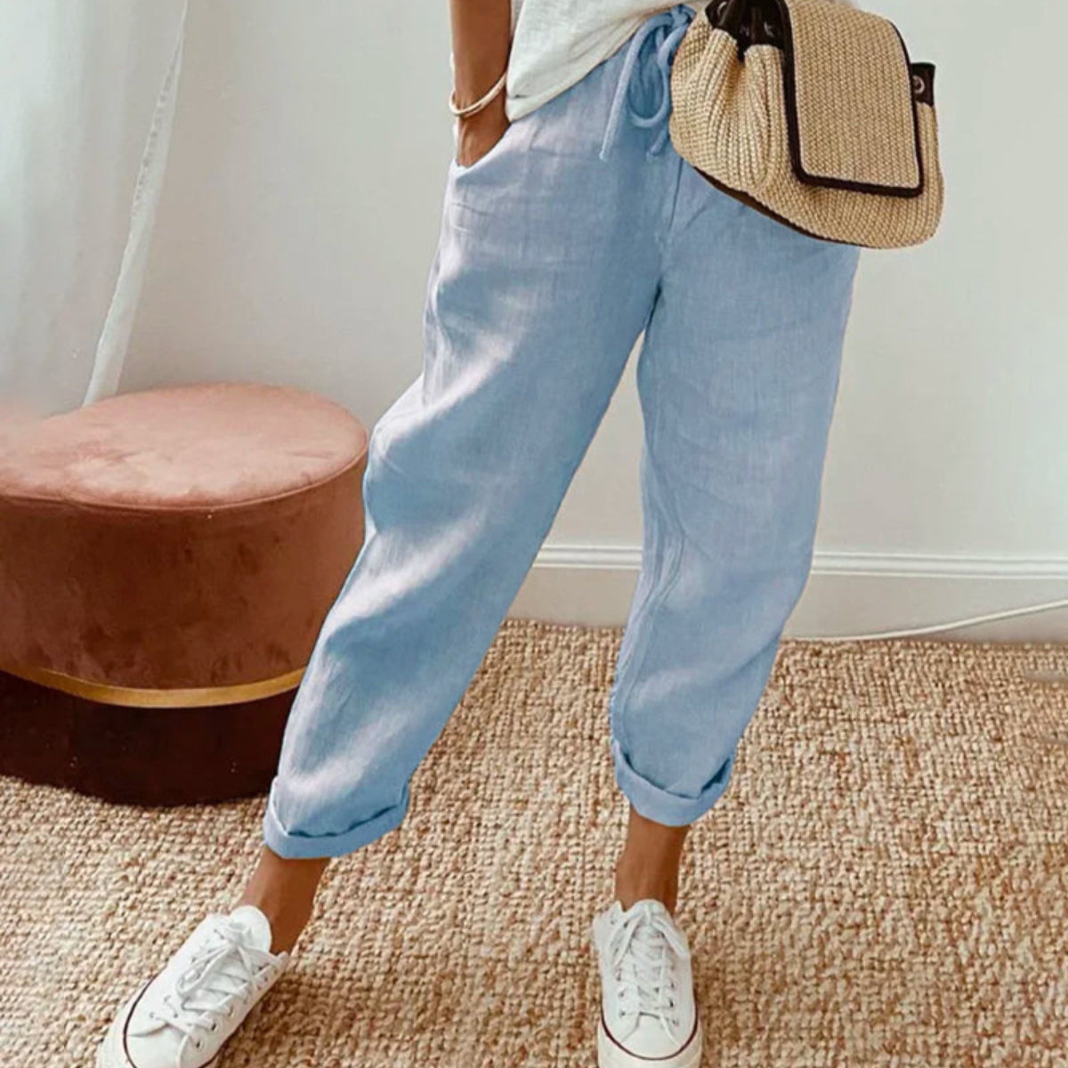 Pantaloni élégant coton