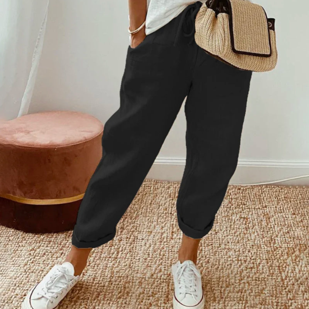 Pantaloni élégant coton
