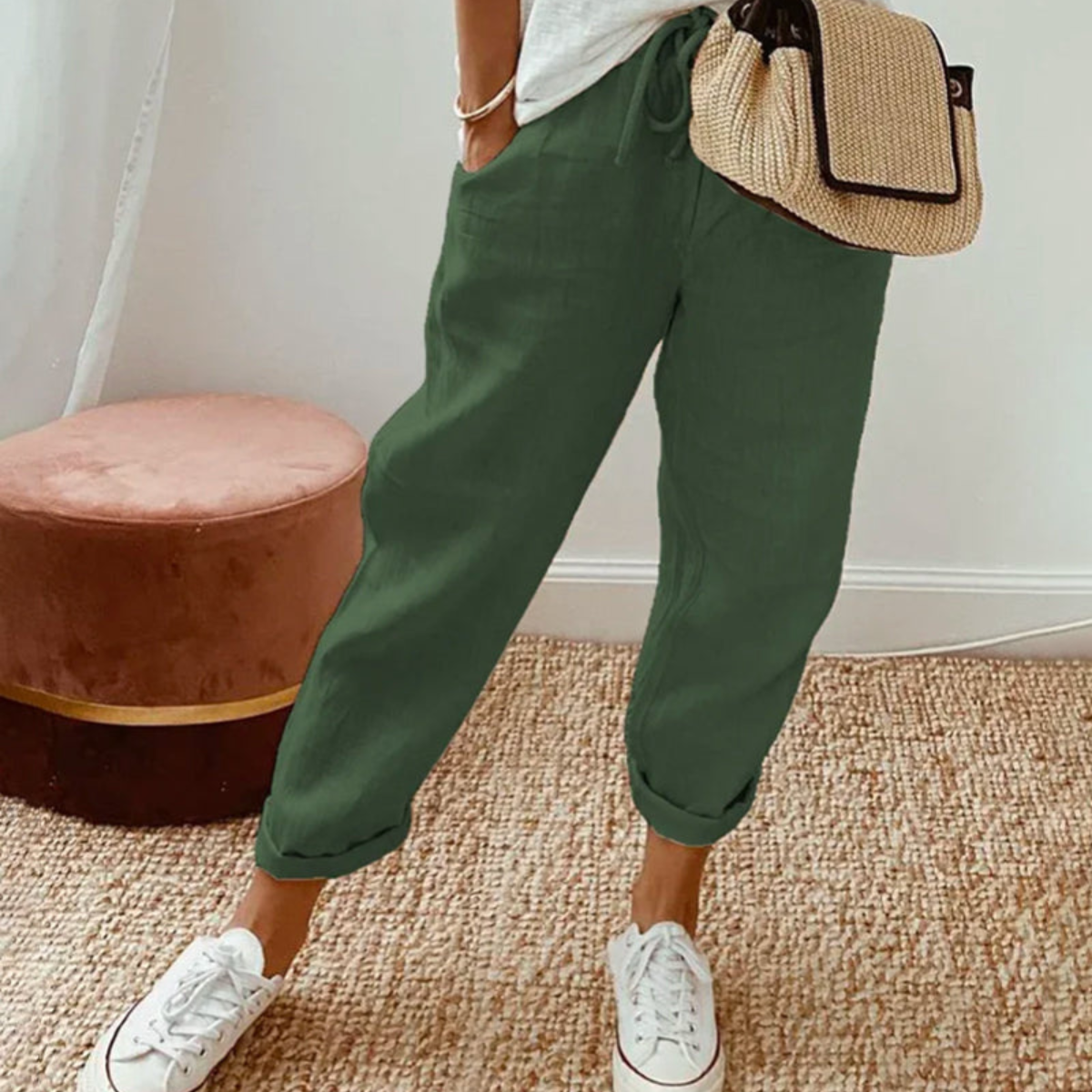 Pantaloni élégant coton