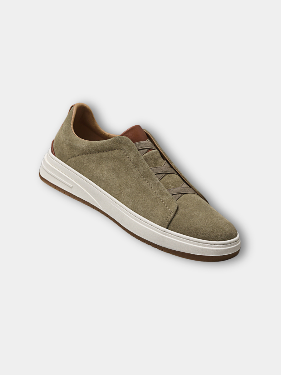 Scarpe sans Lacets en Daim pour Homme