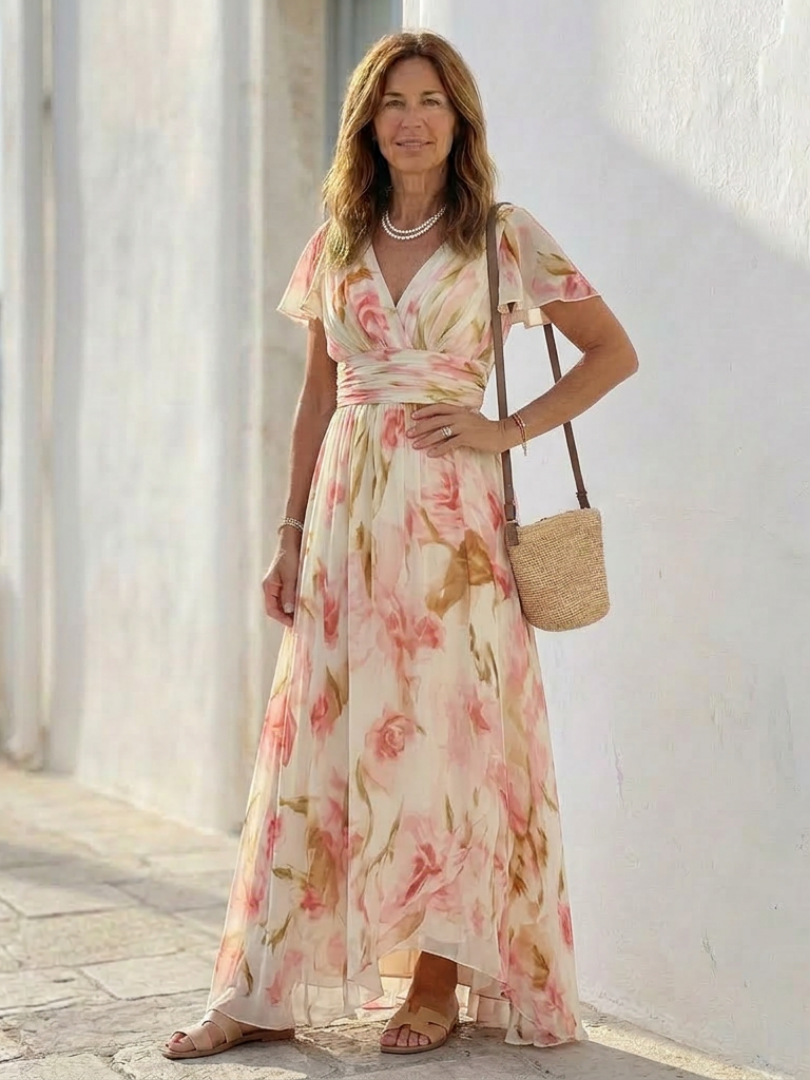 Abito Maxi Floreale Elara