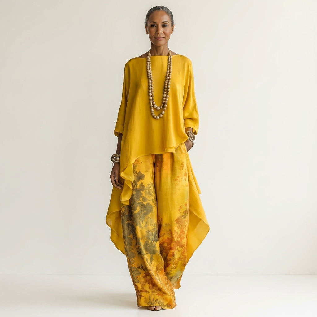 Monica | Completo Asymétrique in Cotone-Soie