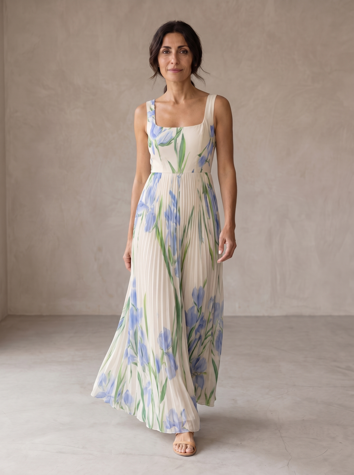 Irene | Abito Maxi Trapèze Floreale