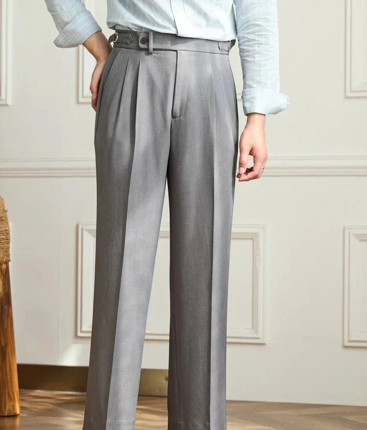 Pantaloni fluide taille haute élégant