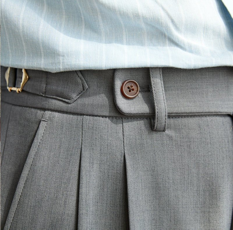 Pantaloni fluide taille haute élégant