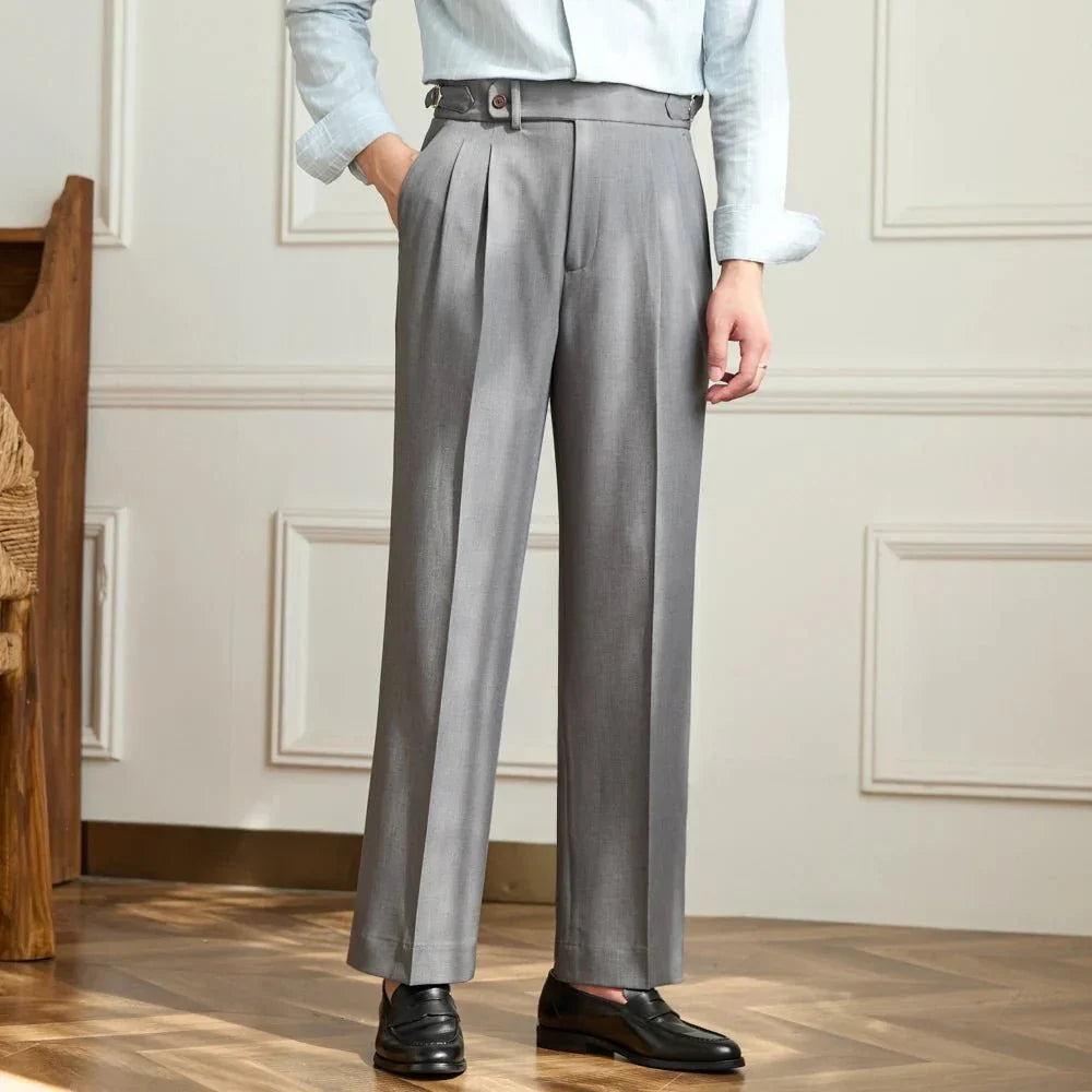 Pantaloni fluide taille haute élégant