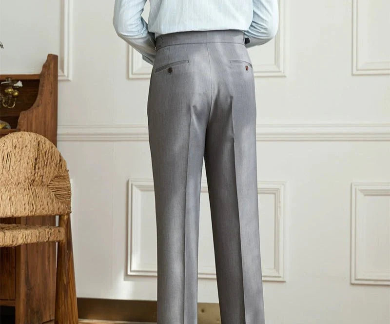 Pantaloni fluide taille haute élégant