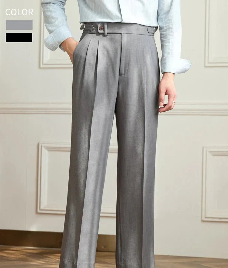 Pantaloni fluide taille haute élégant