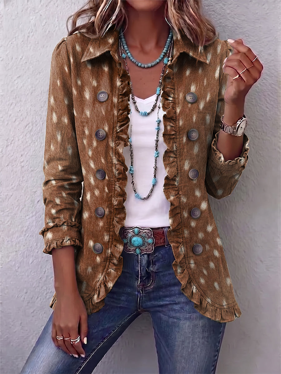 Federica | Giacca Animalier con Volant