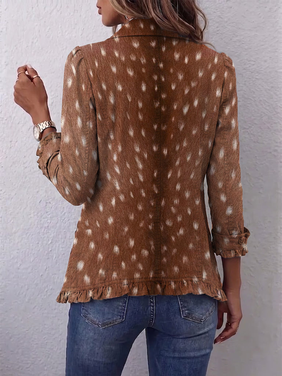Federica | Giacca Animalier con Volant