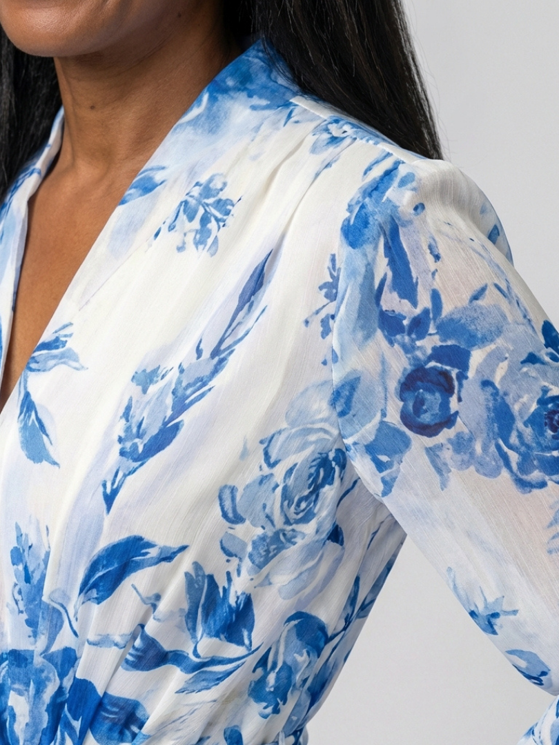 Abito Maxi Enveloppe Florale Lillian