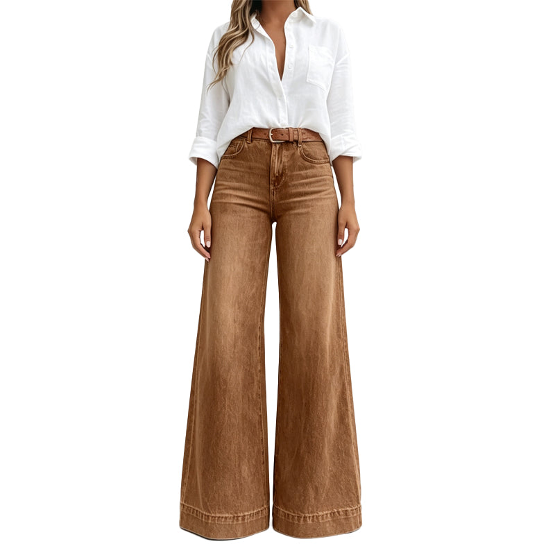 Ginevra | Jeans Gamba Larga Effetto Allungante