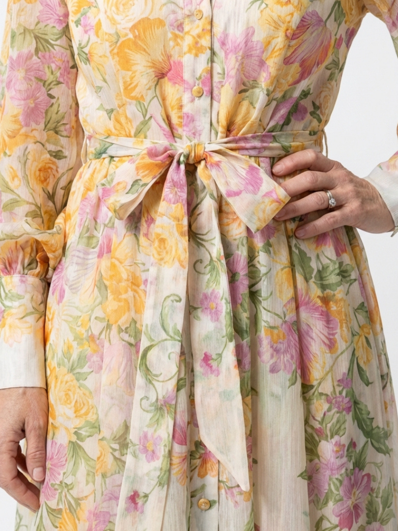 Abito Maxi Longues Florale Transparent Cressida