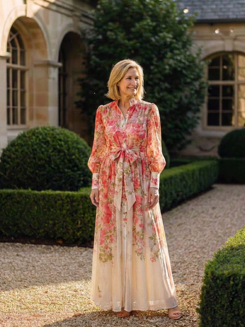 Abito Maxi Longues Florale Transparent Cressida